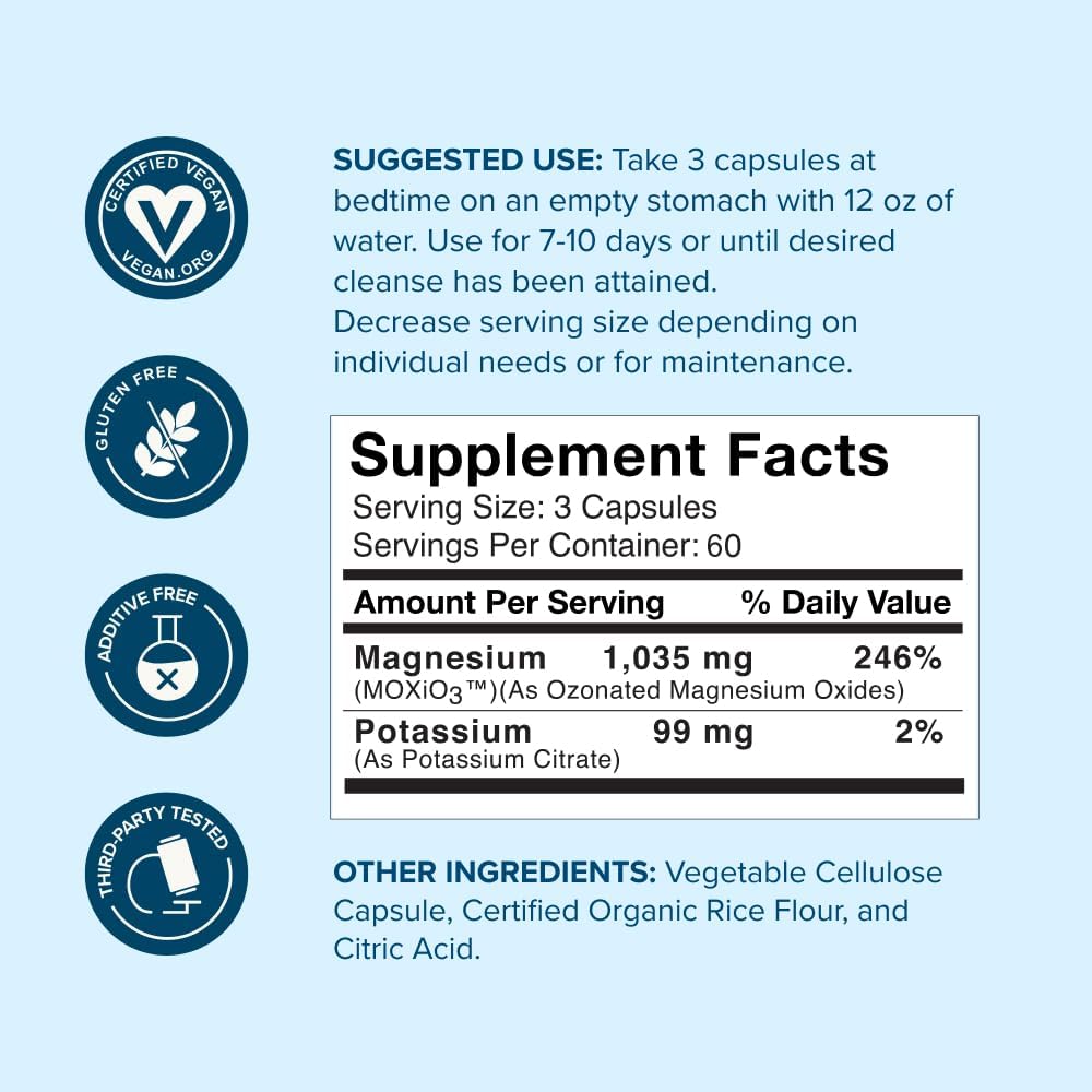 Healia MagO7 Oxygenated Magnesium Colon Cleanse & Digestive Detox Support