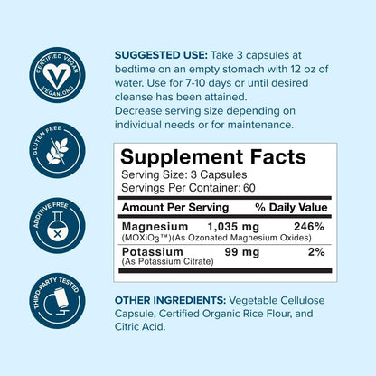 Healia MagO7 Oxygenated Magnesium Colon Cleanse & Digestive Detox Support